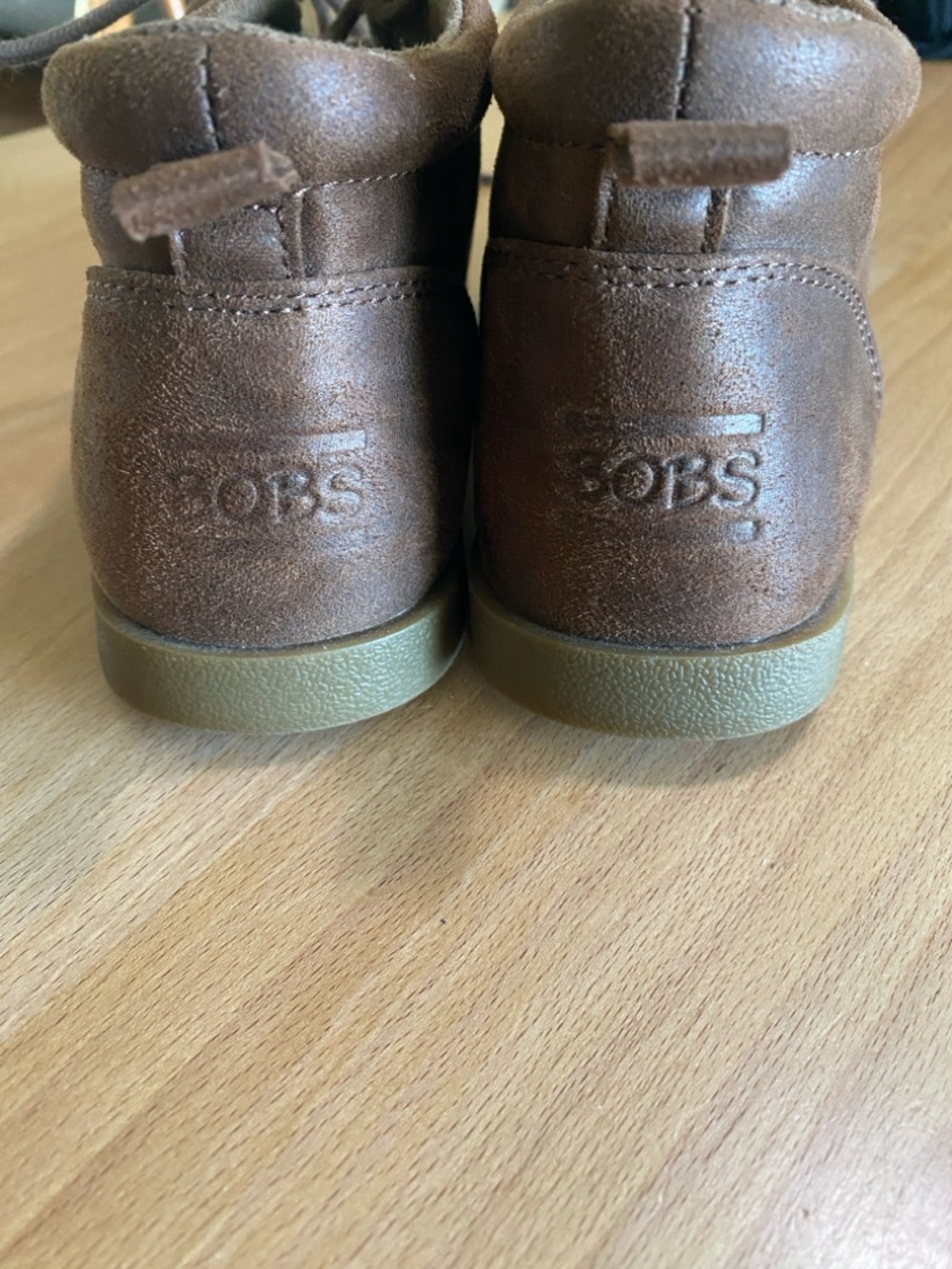 Bobs By Skechers Brown Suede Lace-Up Casual Shoes - Picture 7 of 10
